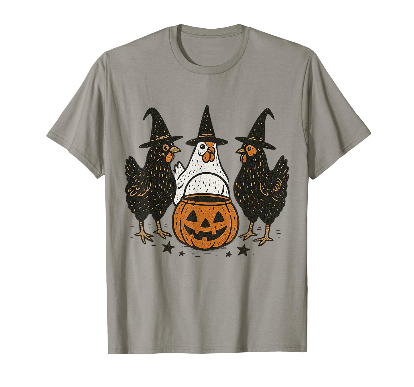 Chicken Halloween Costume Spooky Season Funny Chickens Witch T-Shirt