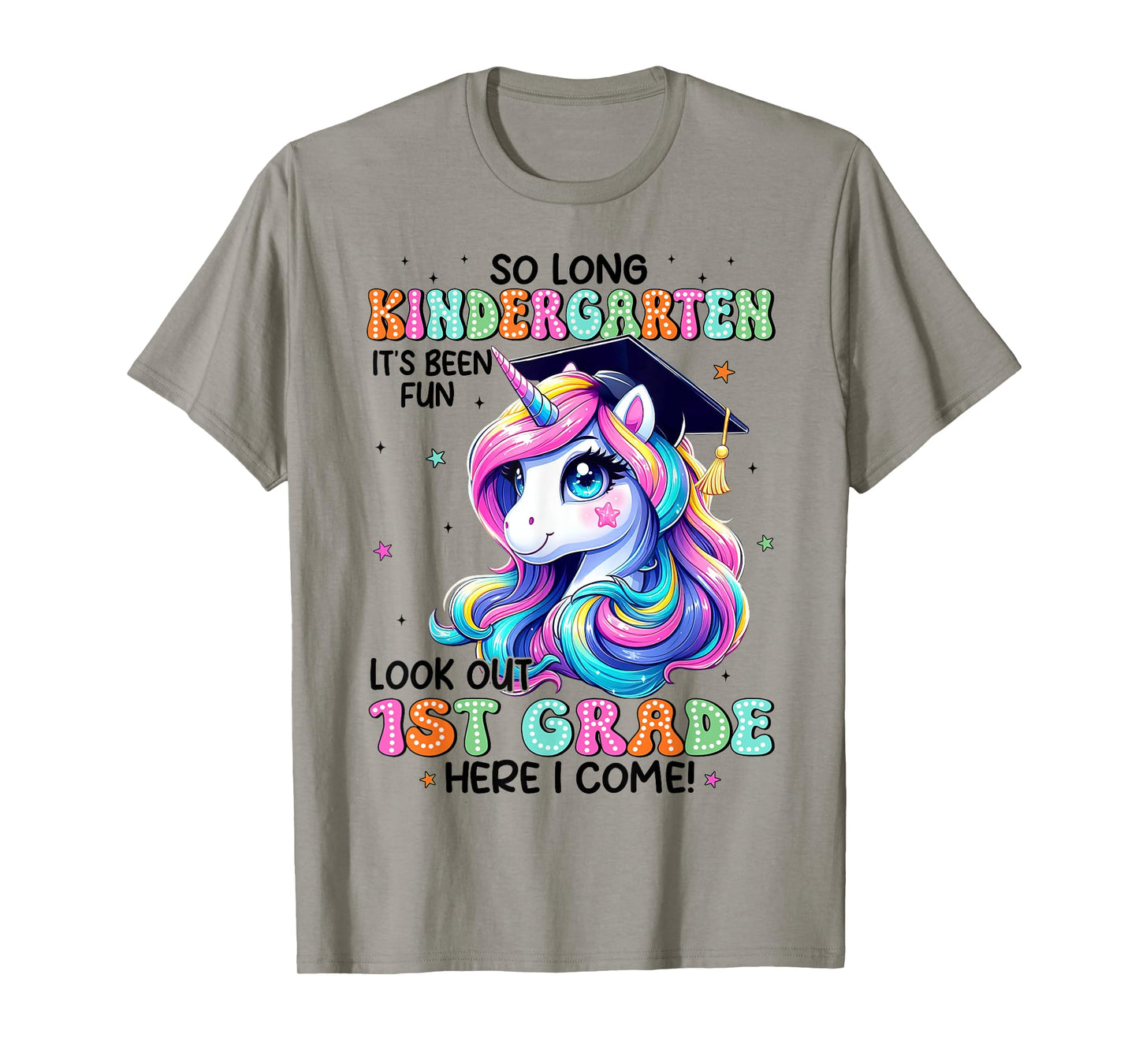 So Long Kindergarten Graduation Unicorn Last Day Of School T-Shirt
