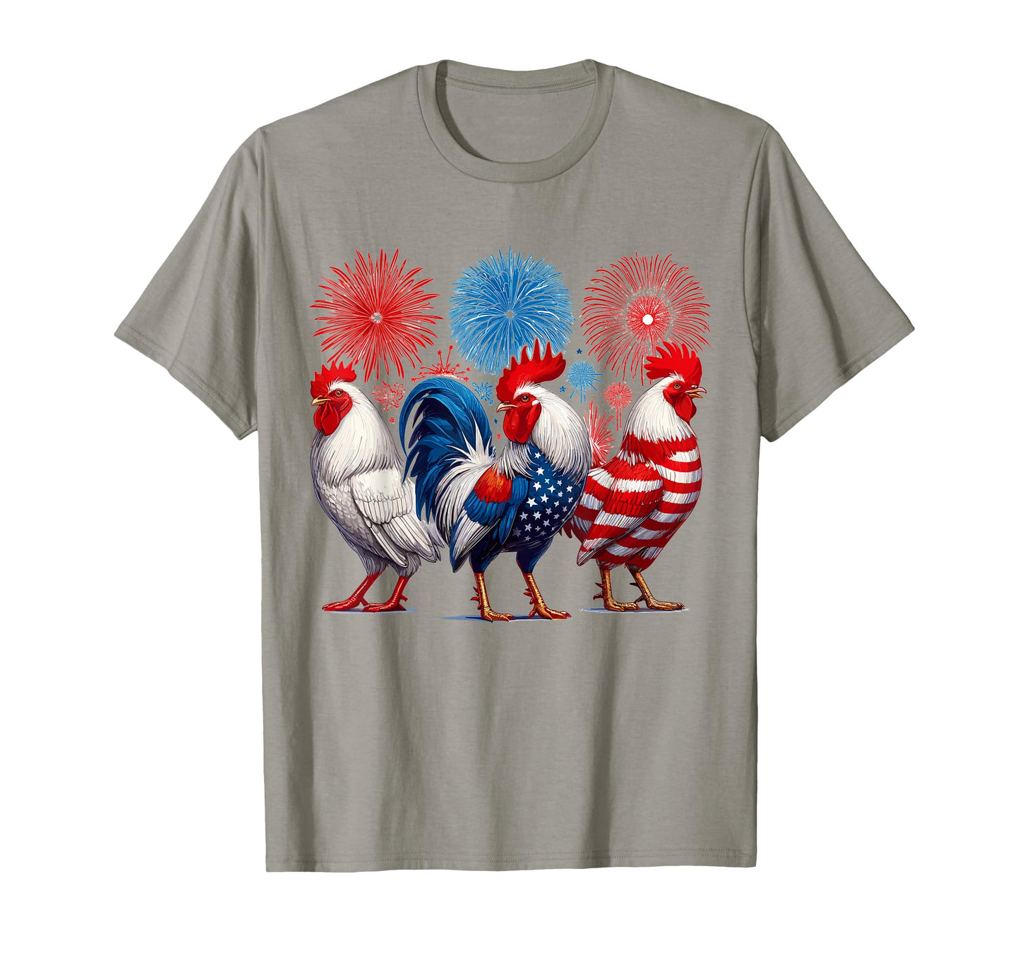 Chicken USA Flag Patriotic Chicken 4th of July T-Shirt