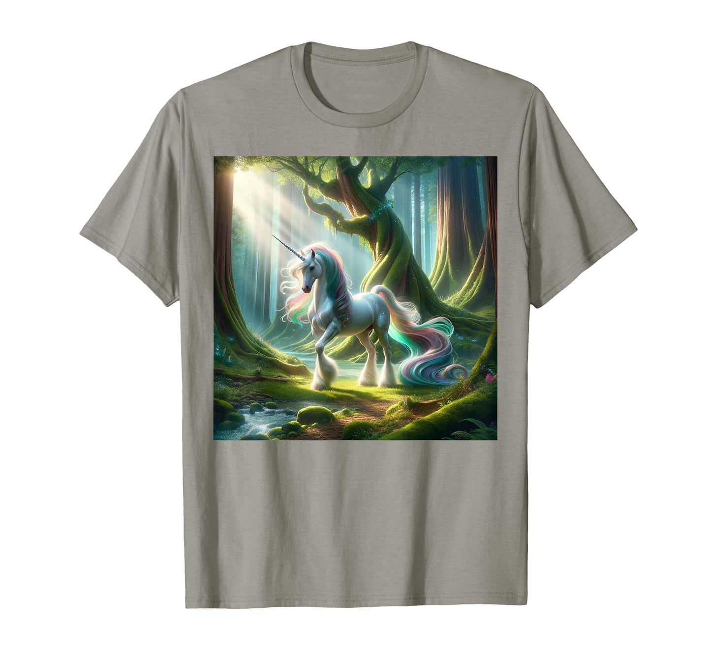 Beautiful Unicorn Clydesdale, Enchanted Forest Graphic T-Shirt