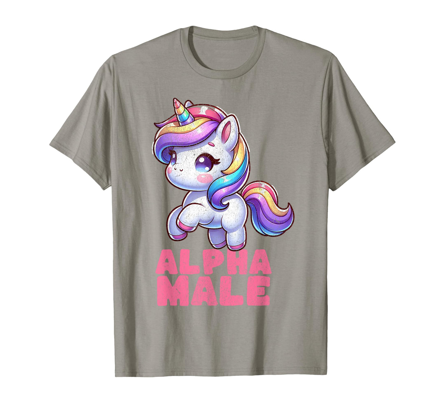 Alpha cute male Unicorn Funny Sarcastic Ironic Weird Y2K T-Shirt