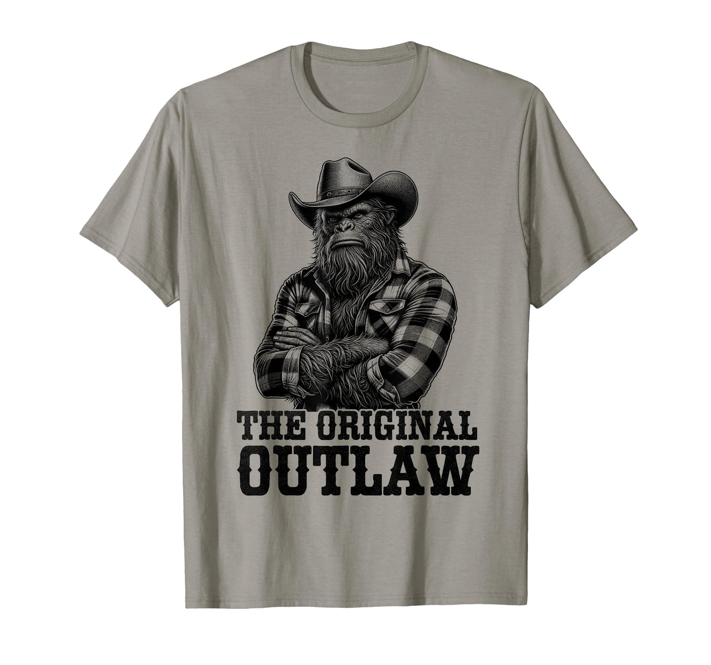 Bigfoot Sasquatch Funny Vintage Cowboy Cryptid Graphic Myth T-Shirt