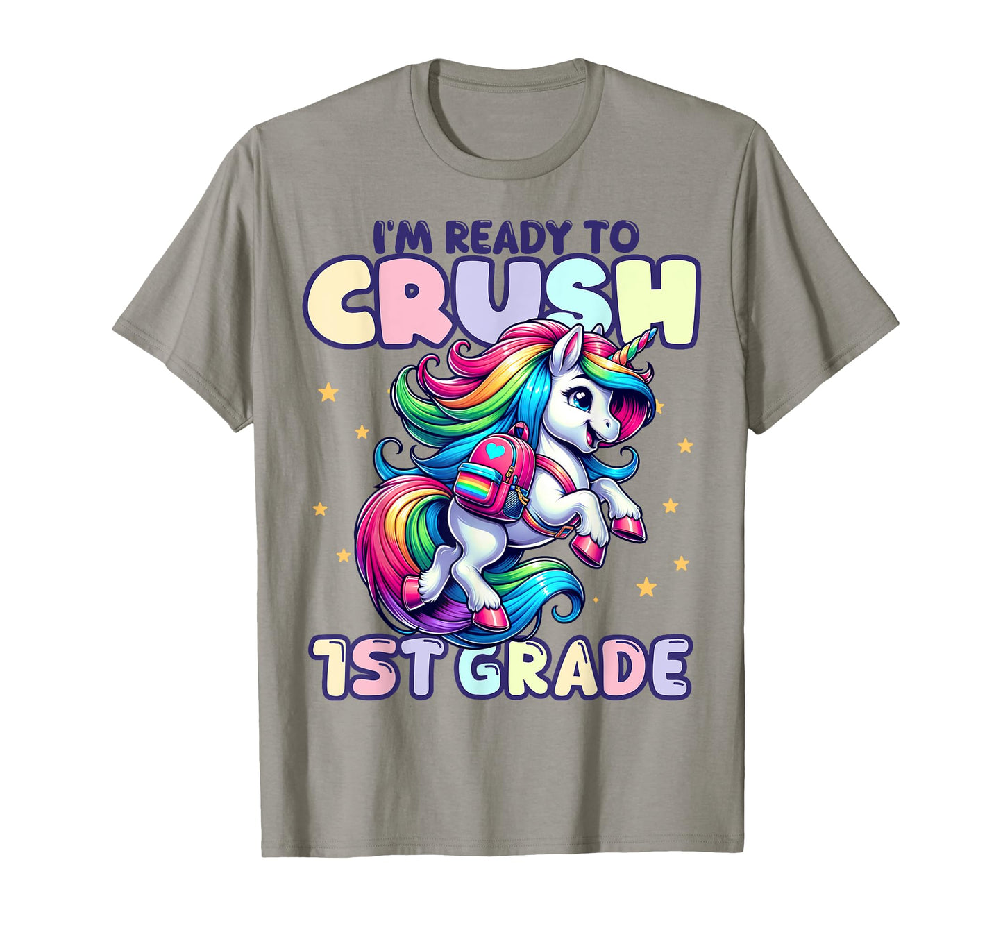 Crush 1st Grade Girls Back to School Unicorn First Day Cute T-Shirt