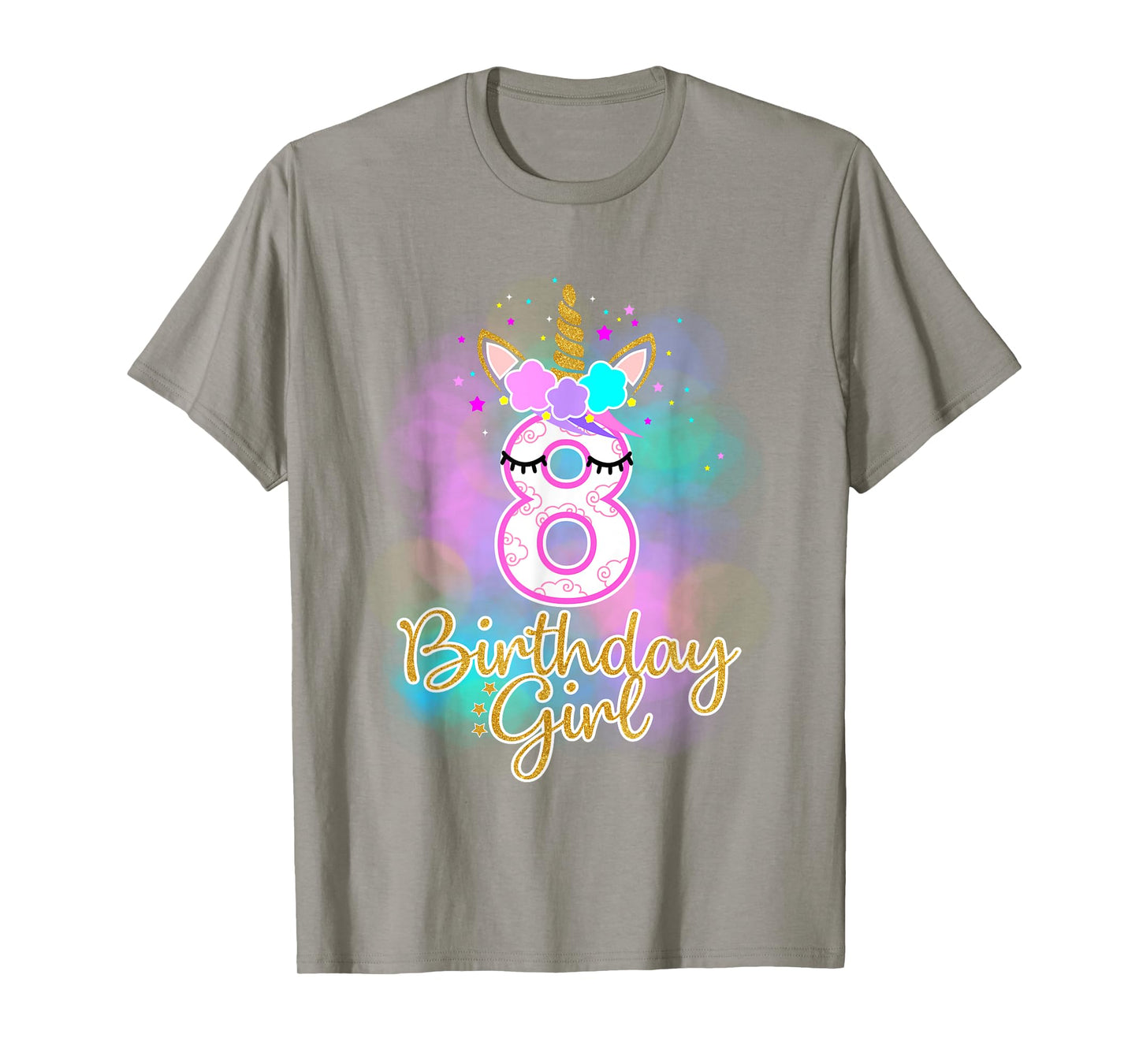 8th Unicorn Birthday Girl t-shirt eight years old party gift T-Shirt