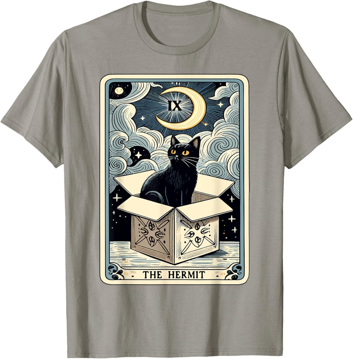 The Hermit Tarot Card Cat Lover Funny Cat T-Shirt