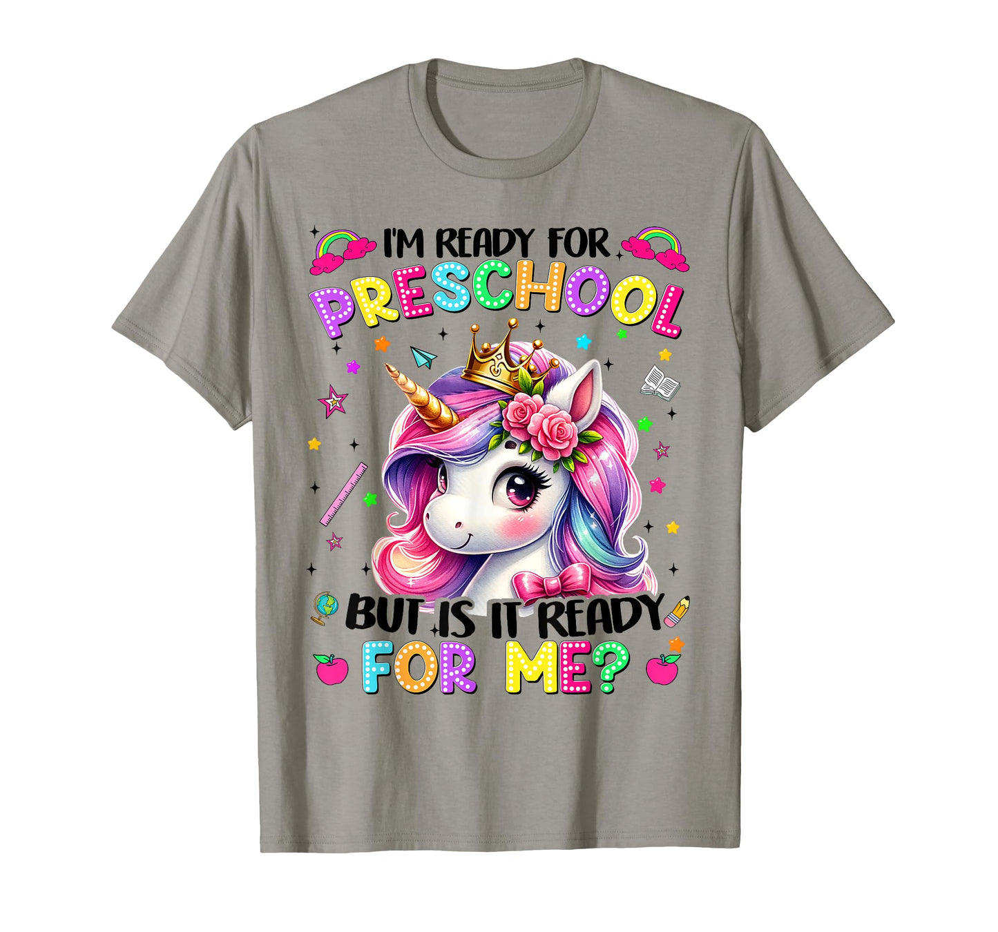 Im Ready For Preschool Unicorn First Day Of School Girls T-Shirt