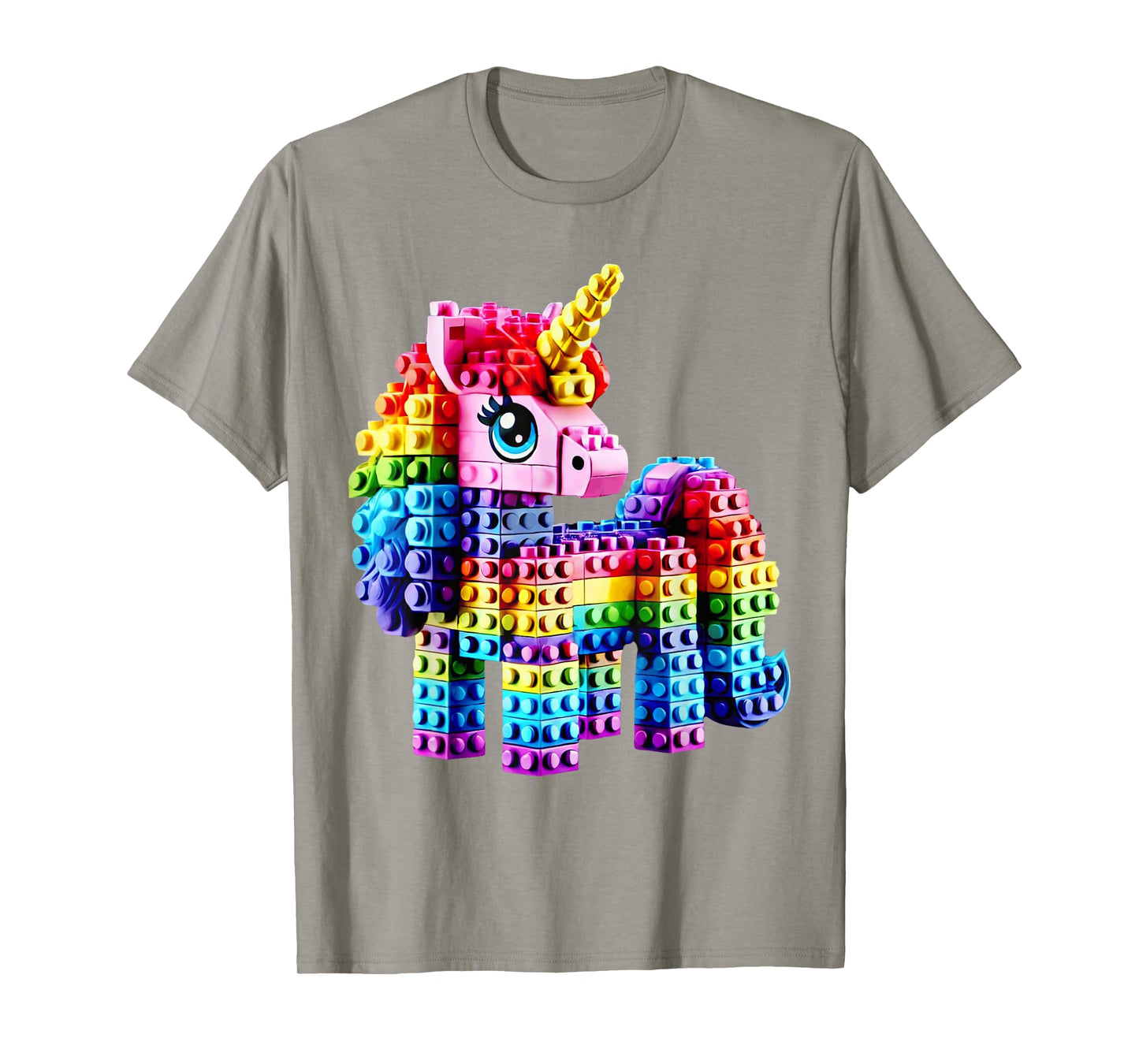 Colorful Unicorn Master Builder Funny Building Blocks Bricks T-Shirt