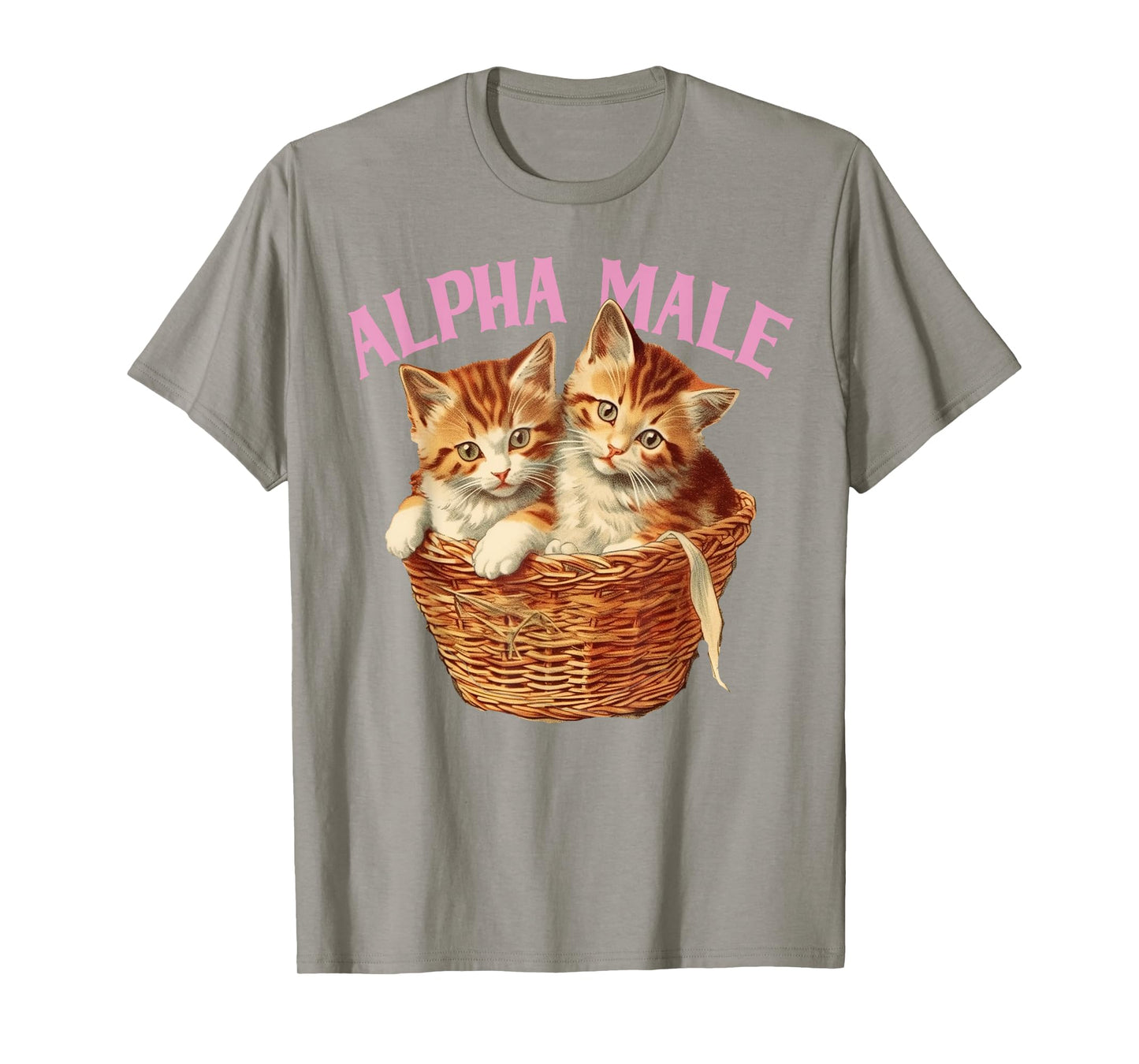 Funny Ironic Alpha Cat Male Kitten Joke Weird Y2K Humor T-Shirt