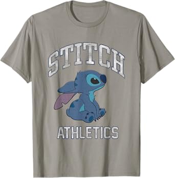 Disney Lilo & Stitch Stitch Athletics Distressed Logo T-Shirt
