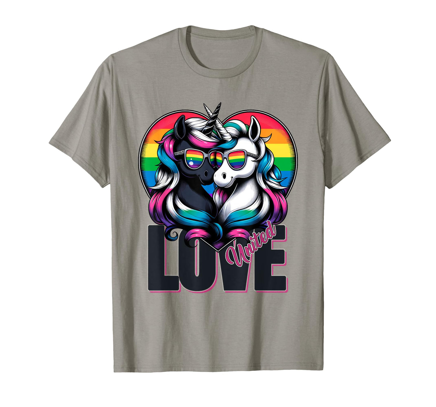 Love United LGBTQ+ Unicorn Pride LGBTQ T-Shirt