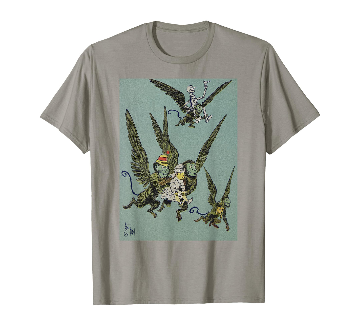 Retro OZ Winged Flying Monkey T-Shirt-Dorothy Toto Tin Man T-Shirt