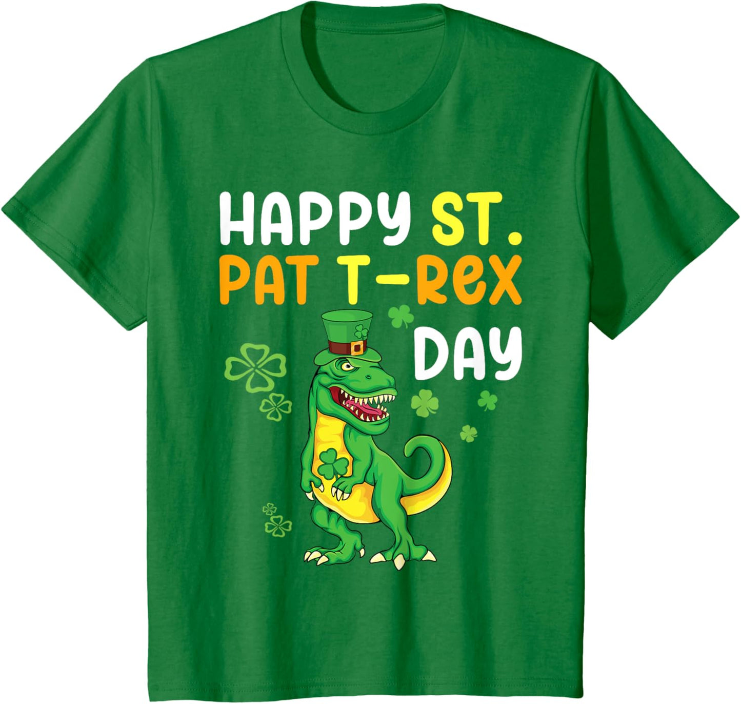 Kids Happy St Pat Trex Day Dinosaur St Patricks Day Toddler Boy T-Shirt