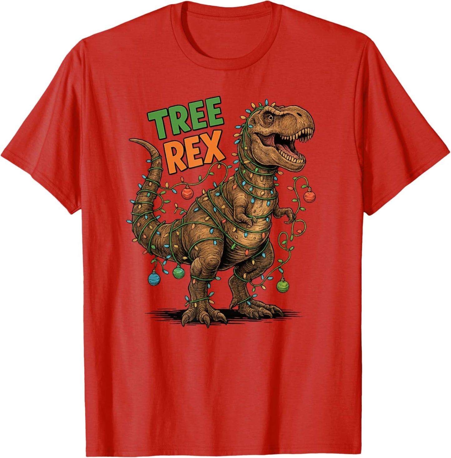 “Tree Rex” Dinosaur Holiday Humor Christmas Tee, gift, funny T-Shirt