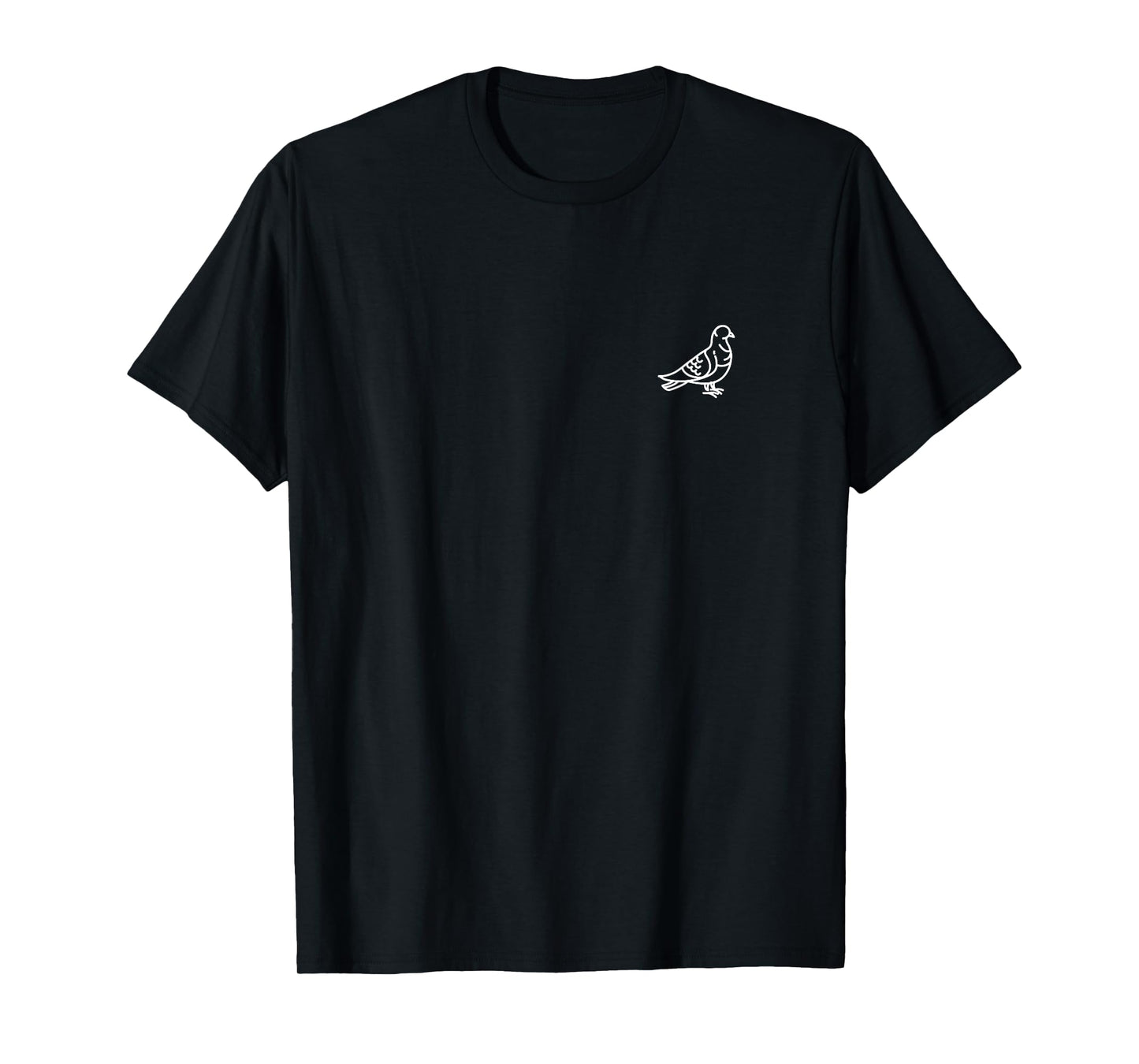 Pigeon Bird Badge Patch Line Art Icon Outline Gift T-Shirt
