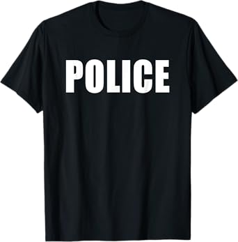 Police Uniform Men Women Policeman Police Officer Costume T-Shirt