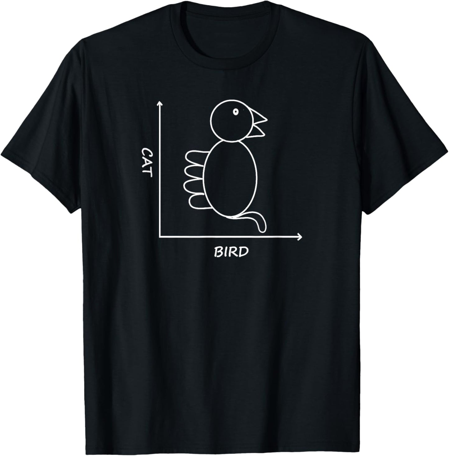 Cat/Bird Graph Funny Math T-Shirt