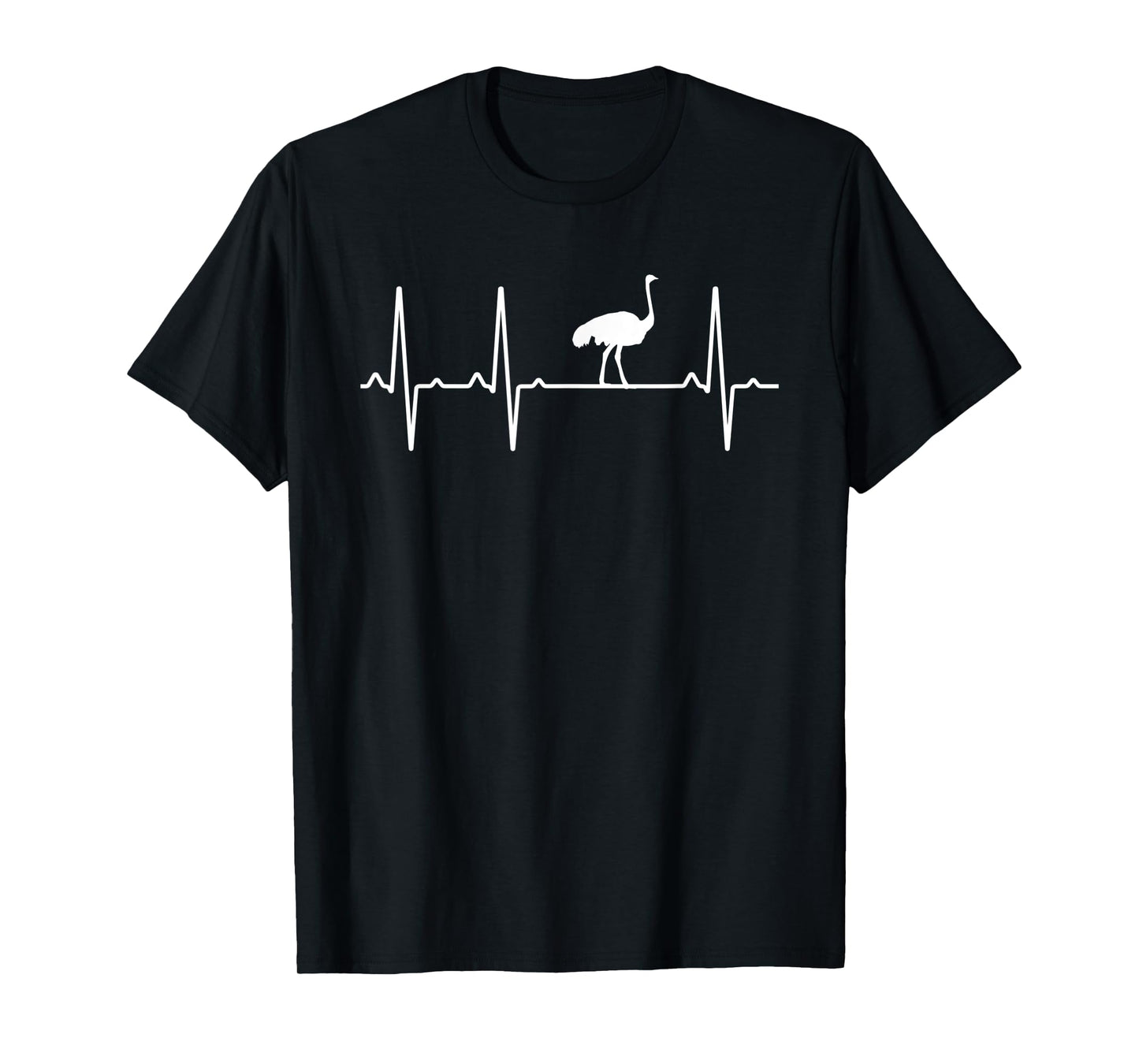 Ostrich Heartbeat Gift For Men Women Flightless bird Lover T-Shirt