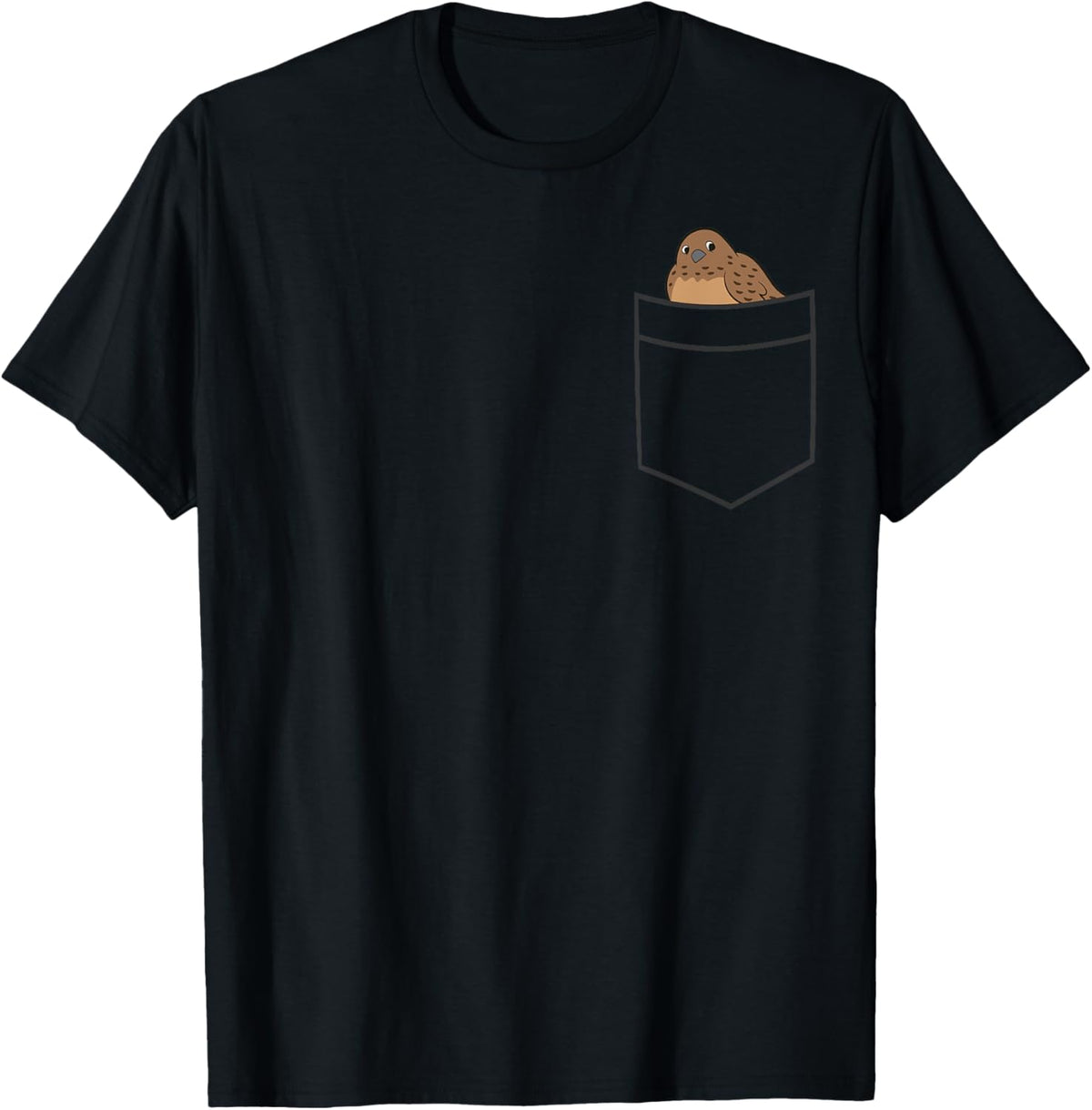 Quail Bird In A Pocket Cute Pocket Quail T-Shirt
