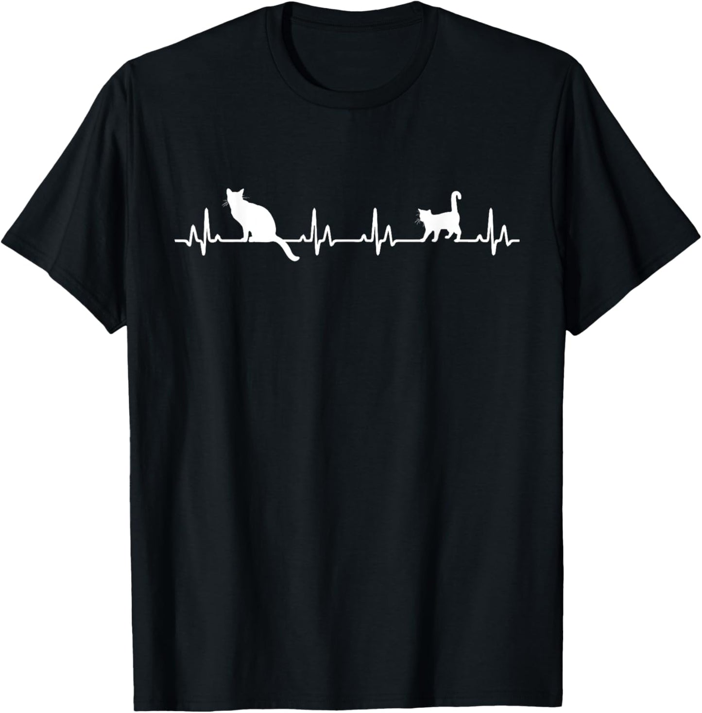 Heartbeat Cat Lover Cute Cat T-Shirt