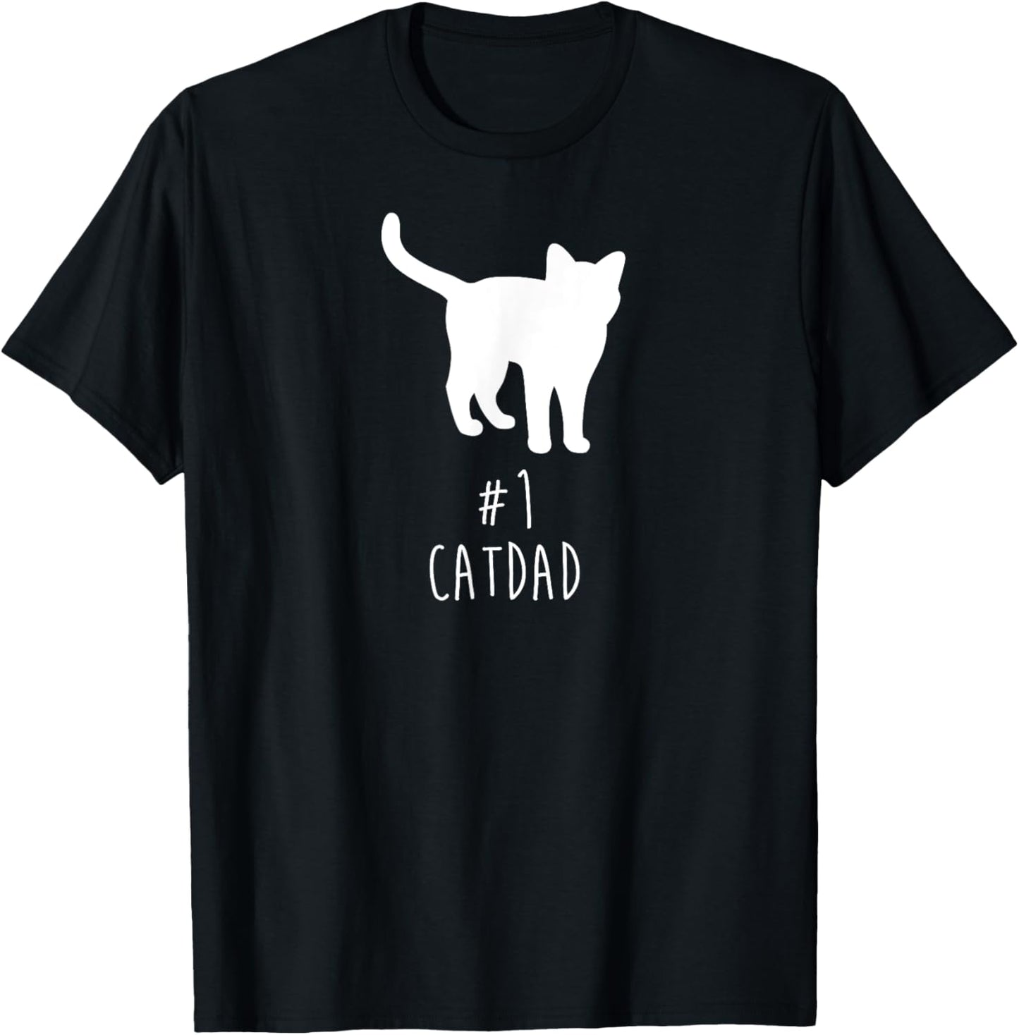 #1 Cat Dad T-Shirt. Number One Cat Father Shirt. T-Shirt