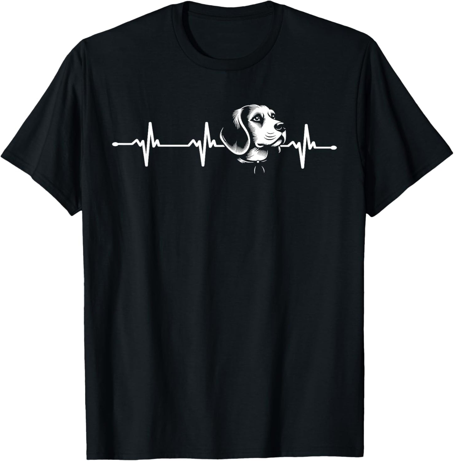 Beagle Heartbeat Line Beagle Dog Lover Heartbeat T-Shirt