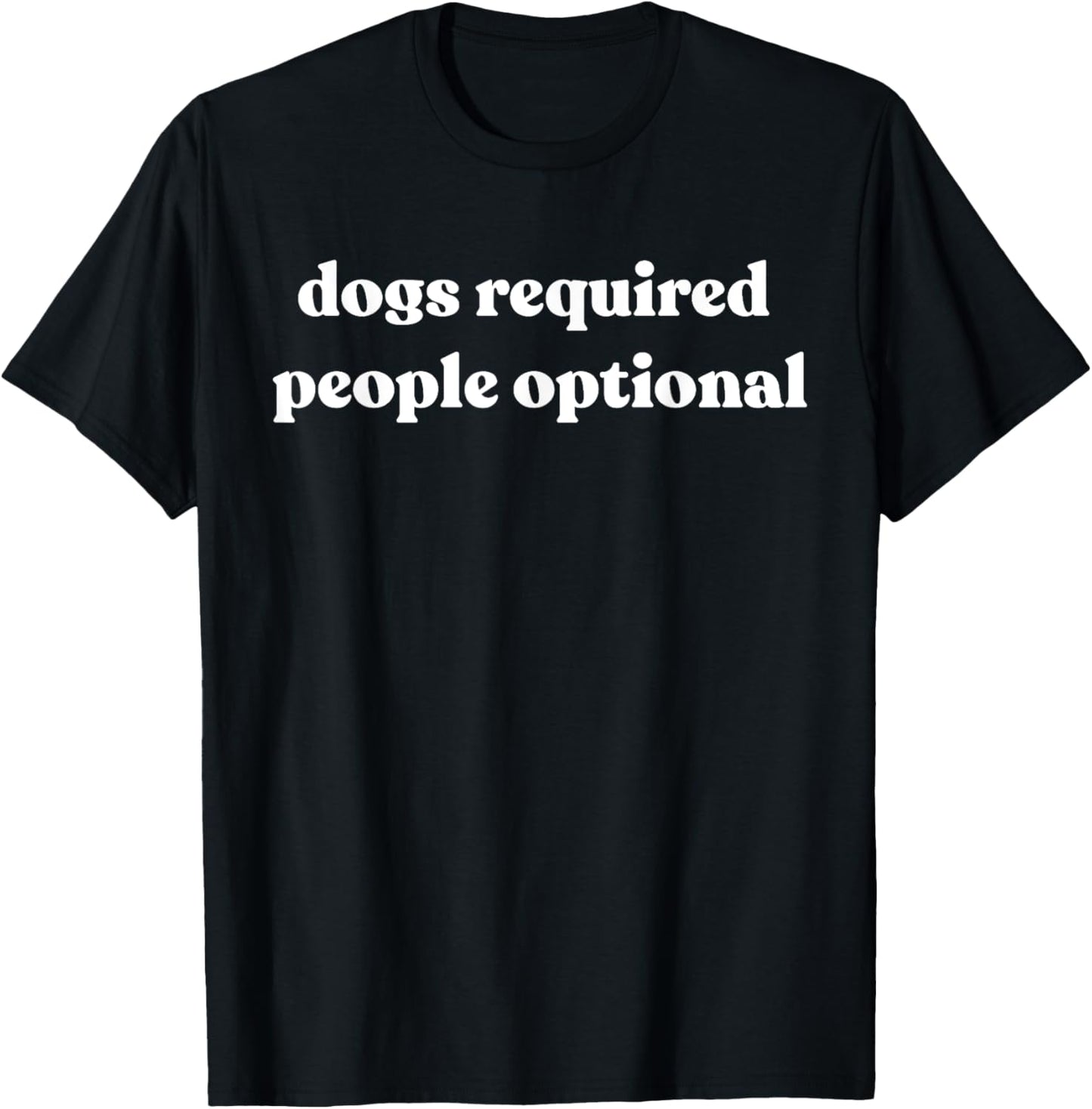 Vintage Retro Dogs Required People Optional Funny Dogs Lover T-Shirt