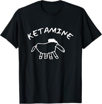 Ketamine Horse Emergency Tee Funny T-Shirt, Small, Black