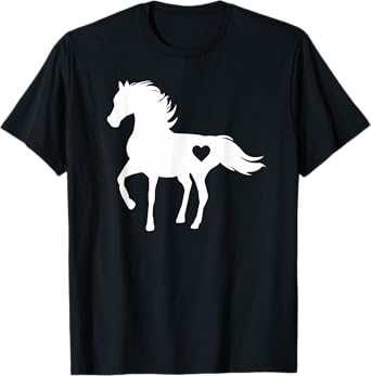 horse with heart white T-Shirt