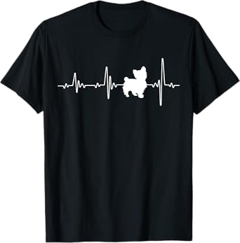 Yorkshire Terrier Love Heartbeats Yorkie Lover Gifts T-Shirt