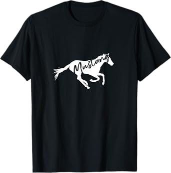 Running Wild Mustang Horse Breed Lover Silhouette T-Shirt