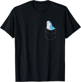 Pocket Quaker Parrot Cute Blue Monk Parakeet Birb memes T-Shirt