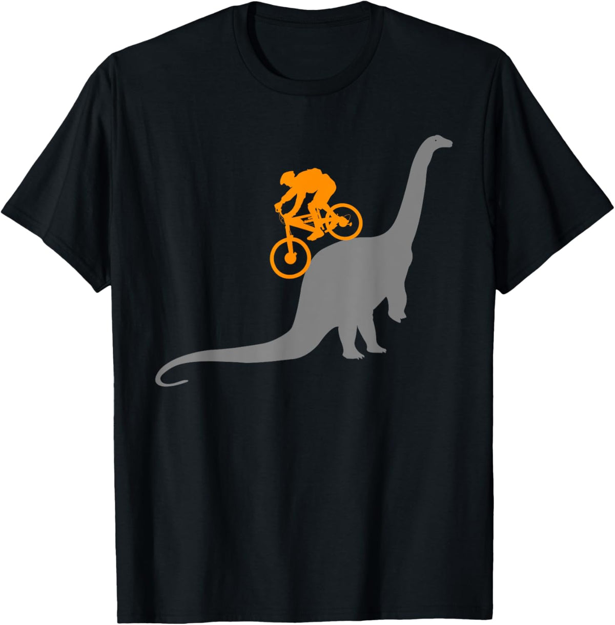 MTB Mountain Bike Bicycle Sports Gifts Shirts Dinosaur T-Shirt Dino Bike Mountain Bicycle Sport Shirt T-Shirt for Women, Unisex-Adults, Unisex-Kids, Black, Short Sleeve, Classic Fit, Small