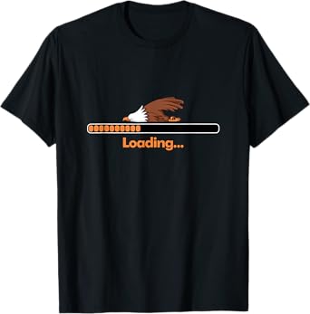 Sleep Loading Sleeping Lazy Nap Gamer American Bald Eagle T-Shirt