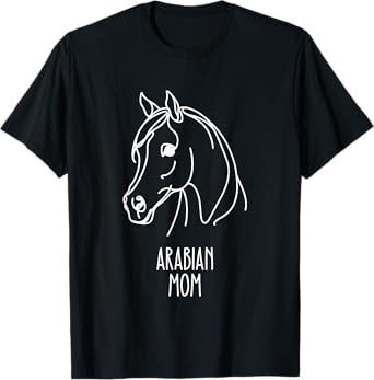 Line Art Best Horse Mom Women - Arabian Horse T-Shirt