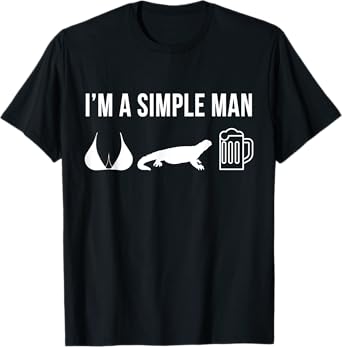 Mens Funny Pet Uromastyx Lizard Reptile Zoo Simple Man T-Shirt