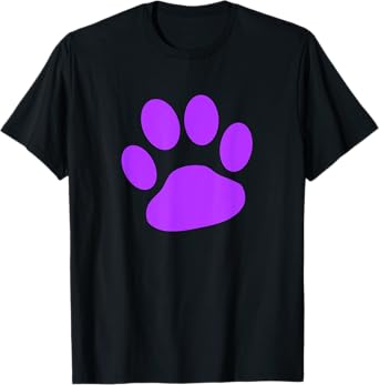 Purple Paw Print T-Shirt T-Shirt