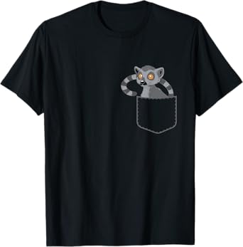 Lemur Pocket - Animal Researcher Zookeeper Lemur Lover T-Shirt