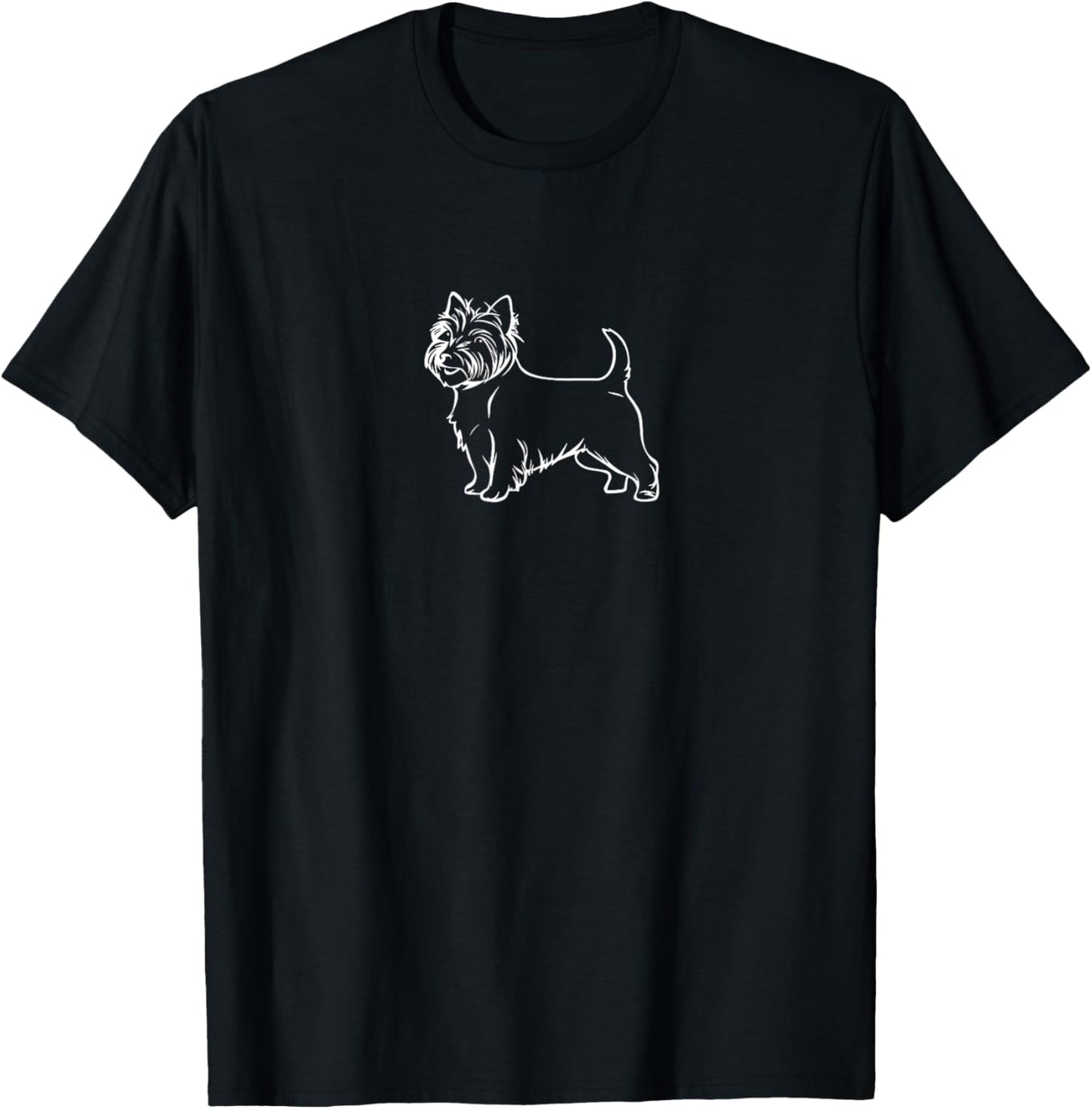 Cairn Terrier Dog - Minimalist Illustration Dog Breed Lover T-Shirt