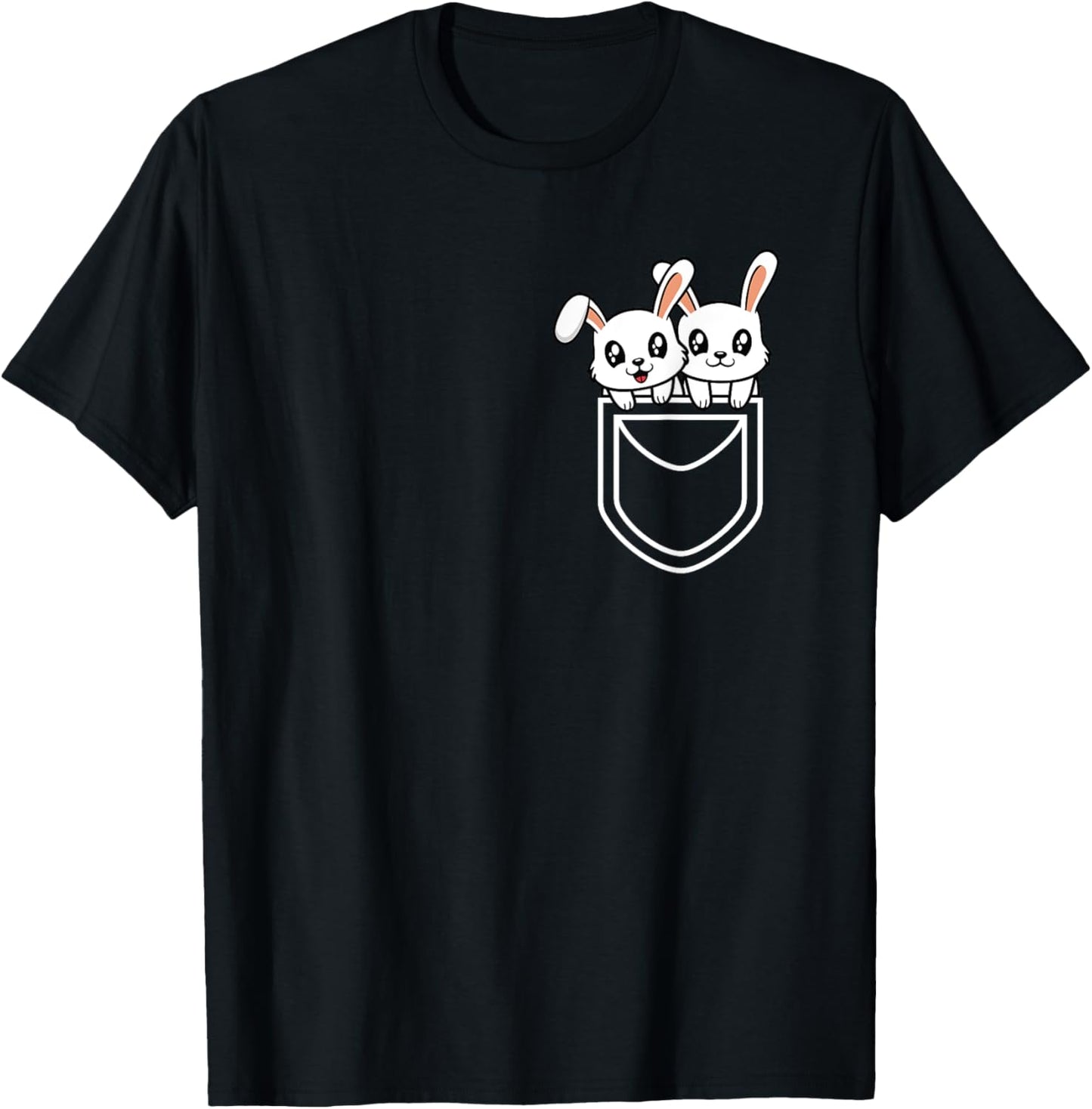 Bunny Pocket Funny Rabbit Easter Men Women Kids T-Shirt