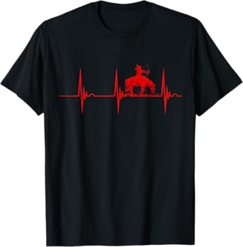 Native American Heartbeat EKG Pulse Indian Warrior T-Shirt