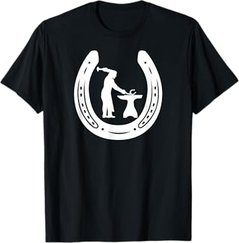 Horseshoe-Blacksmith Farrier tools Horseshoe Horse Farriers T-Shirt