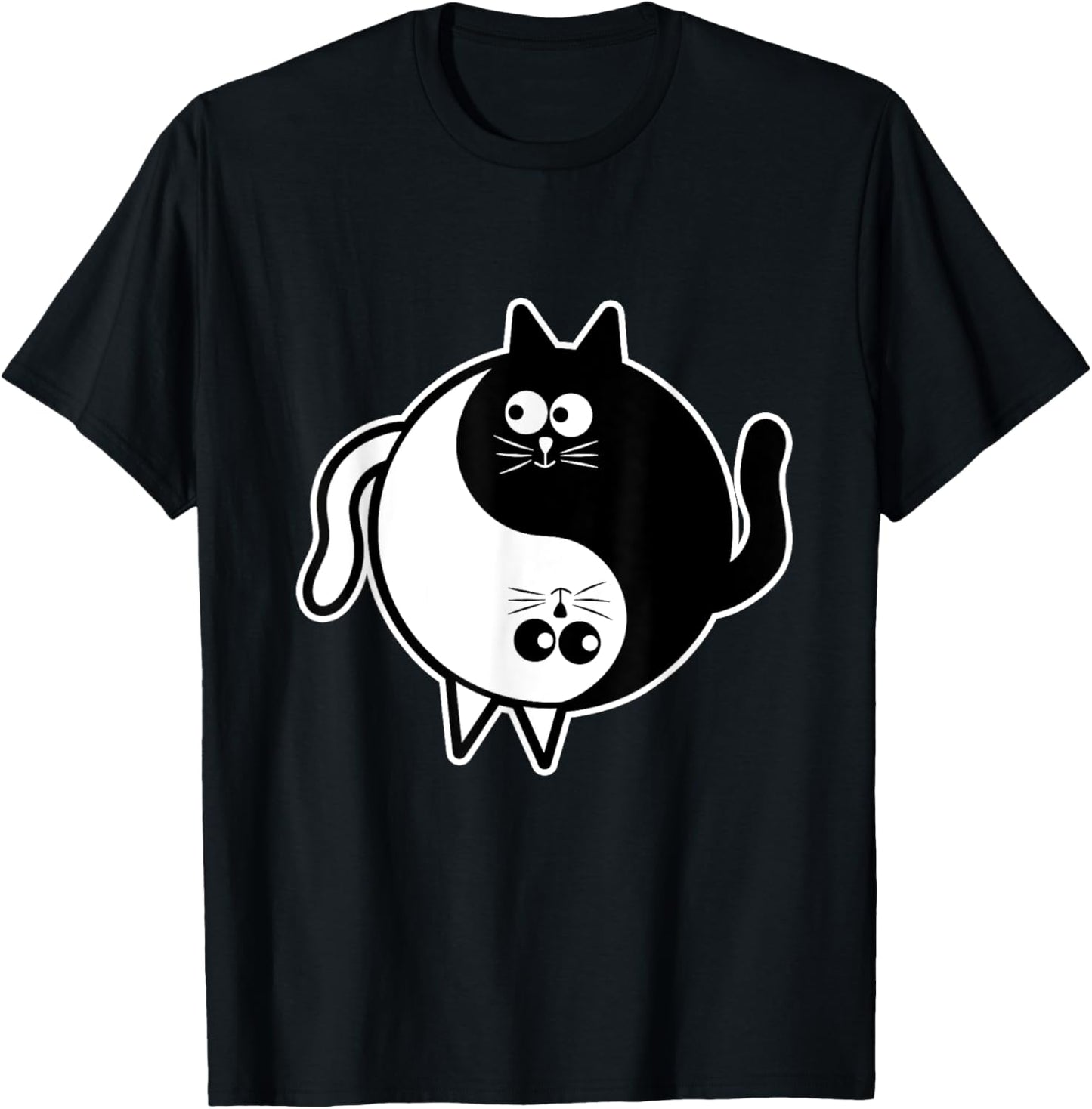 Yin Yang Cat for Women and Men - Yin Yang T-Shirt