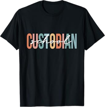 Boho Retro Vintage School Custodian Back To School T-Shirt