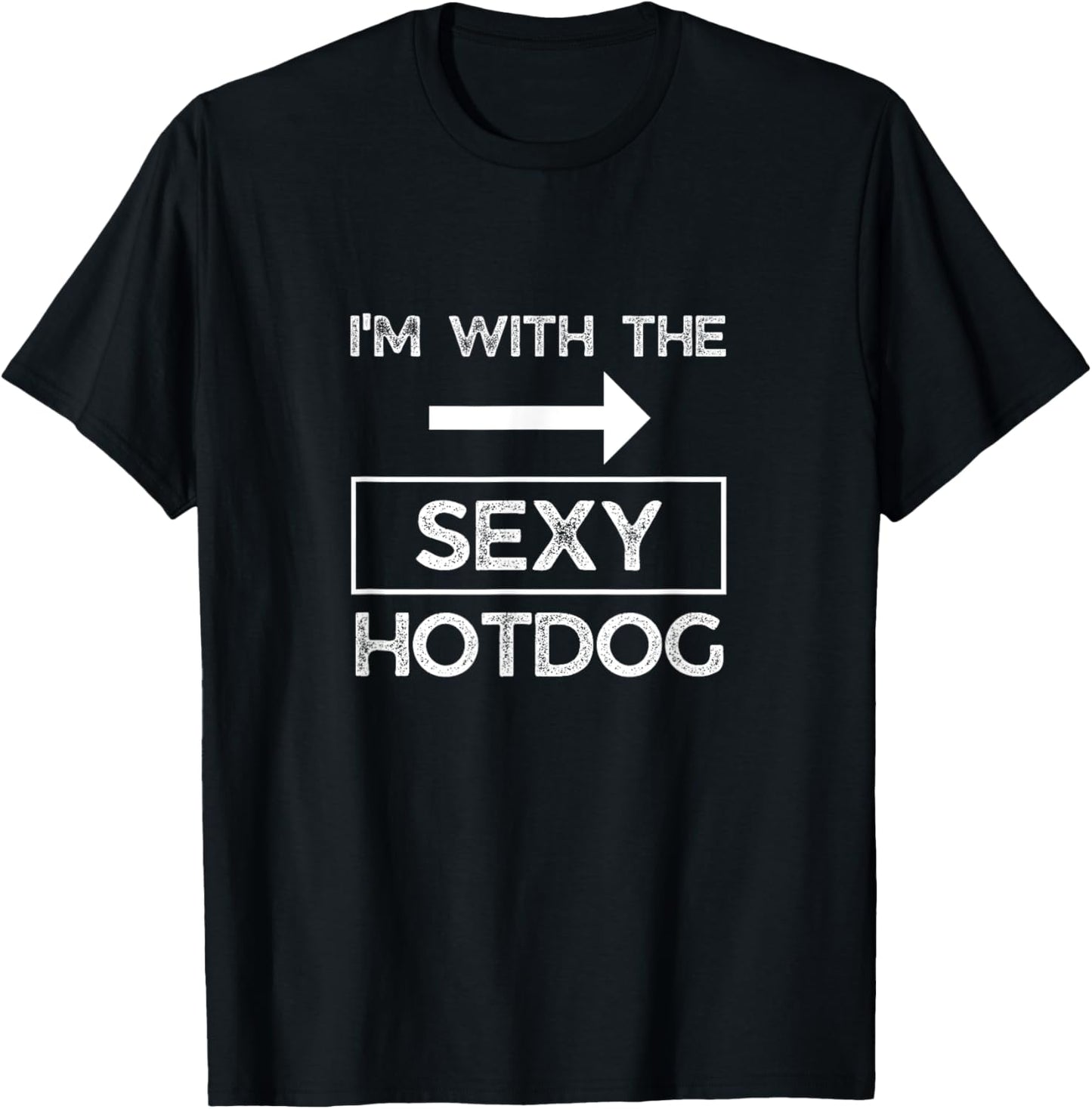 Funny I'm With The Sexy Hot Dog Couples Halloween Party T-Shirt