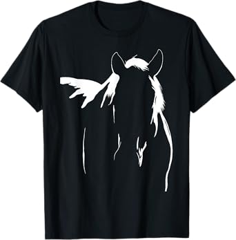 Horse Silhouette Graphic Art Design T-Shirt