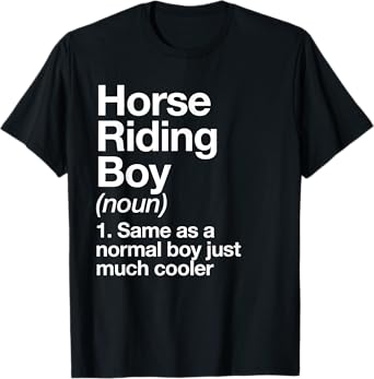 Horse Riding Boy Definition Funny Sports T-Shirt