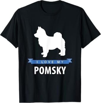 I Love My Pomsky T-Shirt