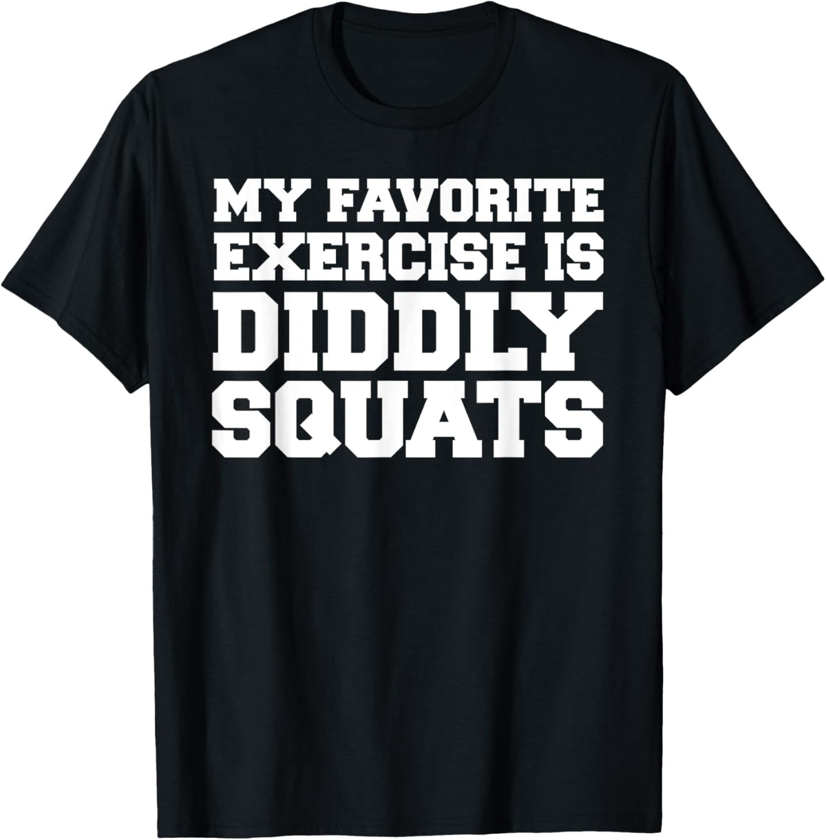 My Favorite Exercise Is Diddly Squats Funny Lazy Adult T-Shirt