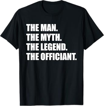 Funny Wedding Officiant Art For Men Dad Ordained Minister T-Shirt