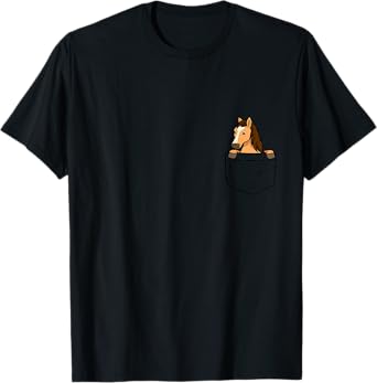 Pocket Horse Funny Cute Animal in your Pocket T-Shirt